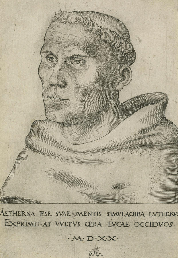 Luther as an Augustinian Friar Drawing by Lucas Cranach the Elder - Pixels