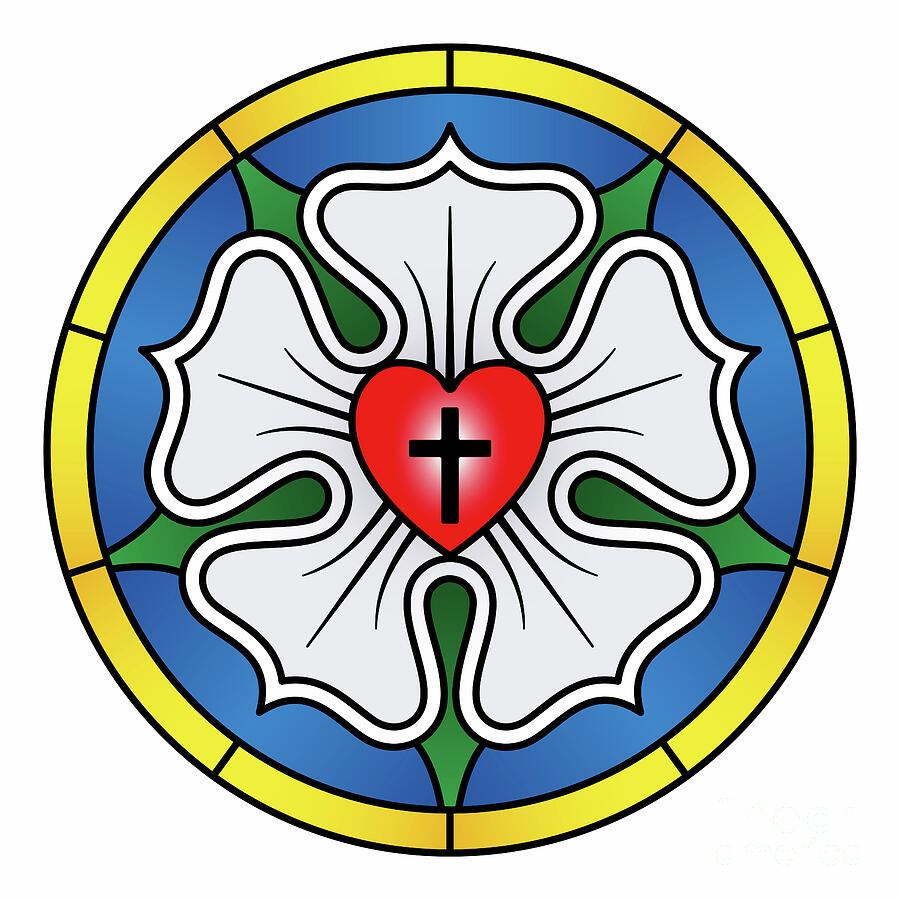 Luther rose, Luther seal, symbol of Lutheranism and faith of Martin ...