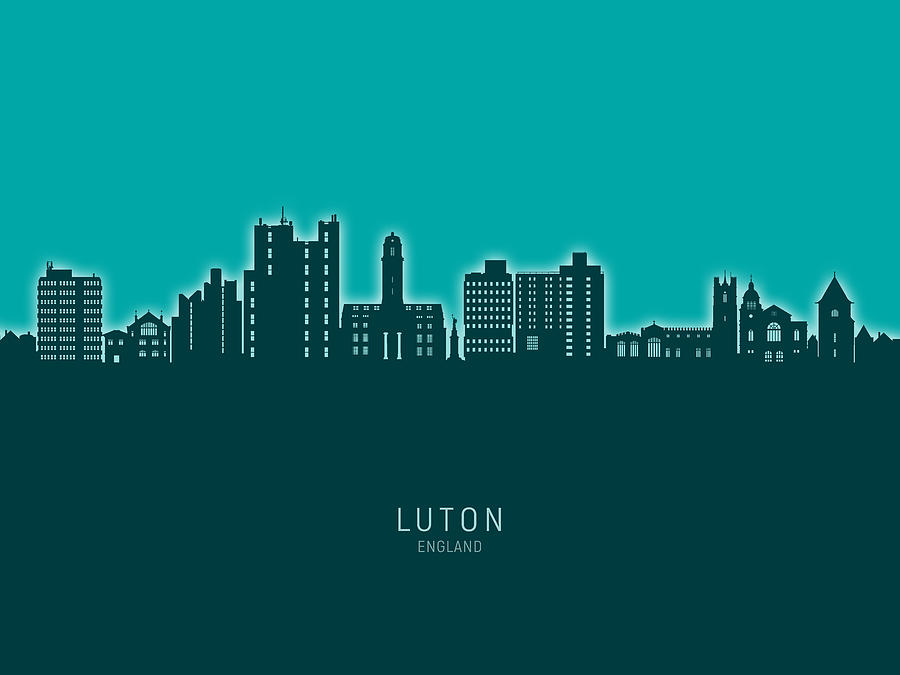 Luton England Skyline #90 Digital Art by Michael Tompsett