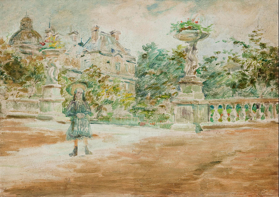 Luxembourg Garden In Paris Painting By Stanis Aw Wyspia Ski - Fine Art ...