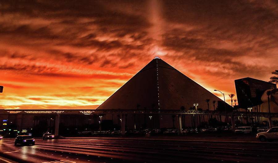 Luxor Sunset Las Vegas Photograph by Michael W Rogers