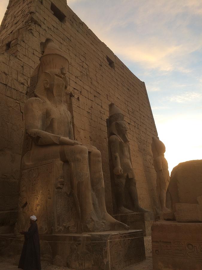 Luxor Temple Entrance Statues Photograph by Trevor Grassi