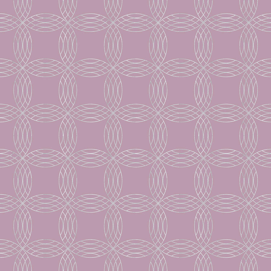 Luxury Circle Pattern - Lavender Digital Art by Studio Grafiikka