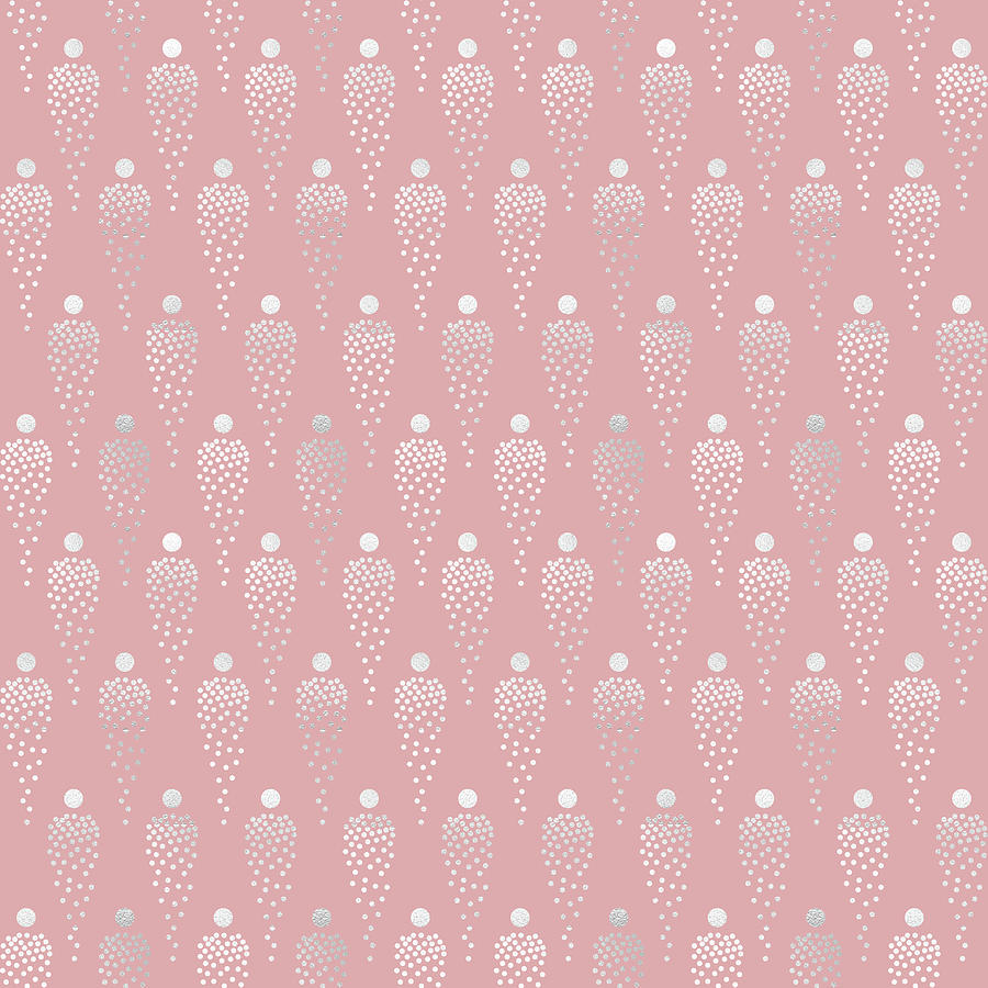 Luxury Dot Pattern - Pink Digital Art by Studio Grafiikka