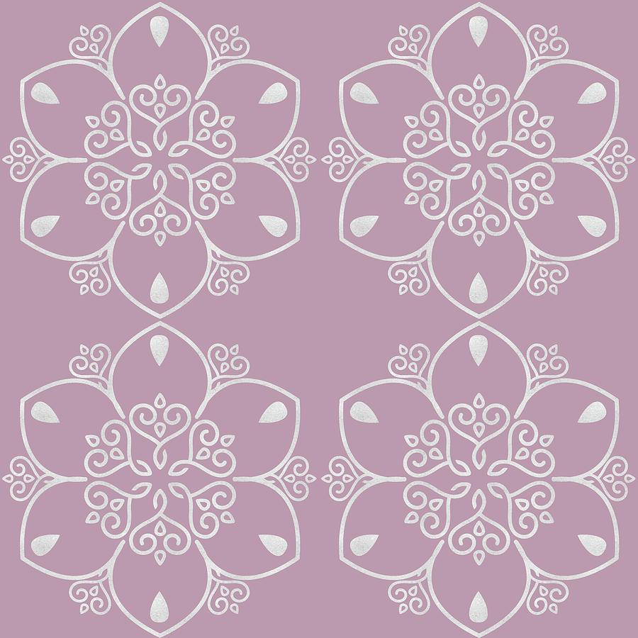 Luxury  Floral Pattern - Lavender Digital Art