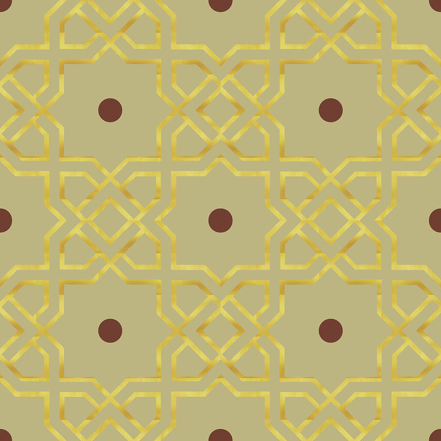 Luxury  Islamic Pattern - Tortilla Digital Art by Studio Grafiikka