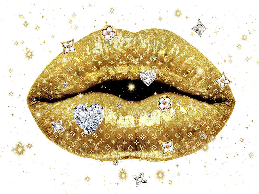 Luxury Lips Gold Painting by Madeline Blake - Fine Art America