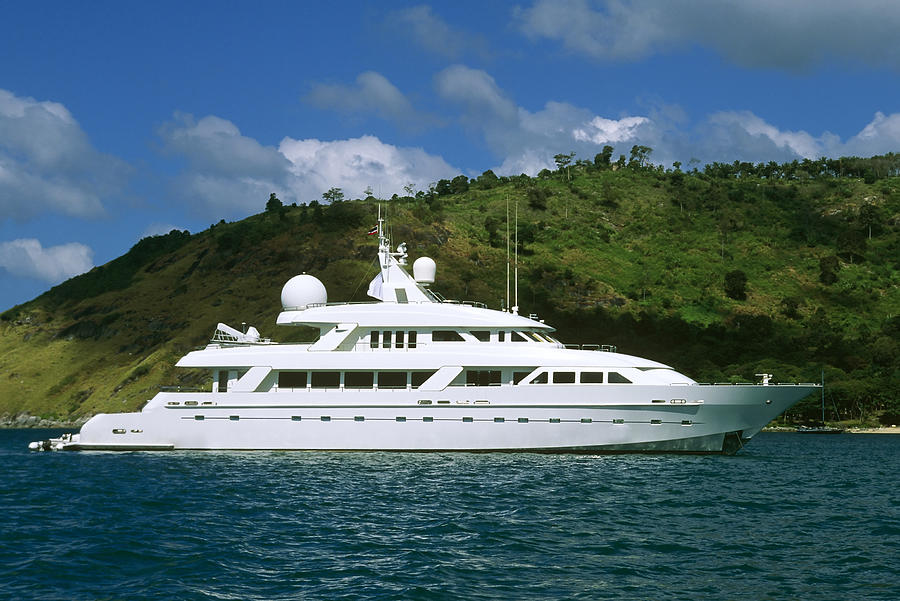 Luxury Motor Yacht Boat Island Wealth Phuket Thailand Photograph by Laughingmango