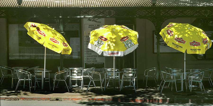 Lygon Street Umbrellas Photograph by Jerry Griffin