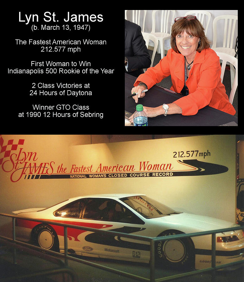 Lyn St. James v1 Photograph by Robert Banach Lyn St. James v1 Photograph by Robert Banach