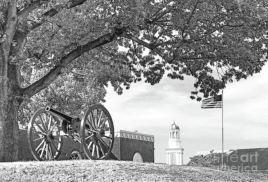 Lynchburg VA Virginia - FORT EARLY In Black and White Photograph by Dave Lynch