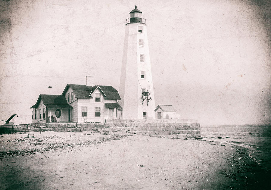 Lynde Point Lighthouse 1940 Photograph by Joseph S Giacalone