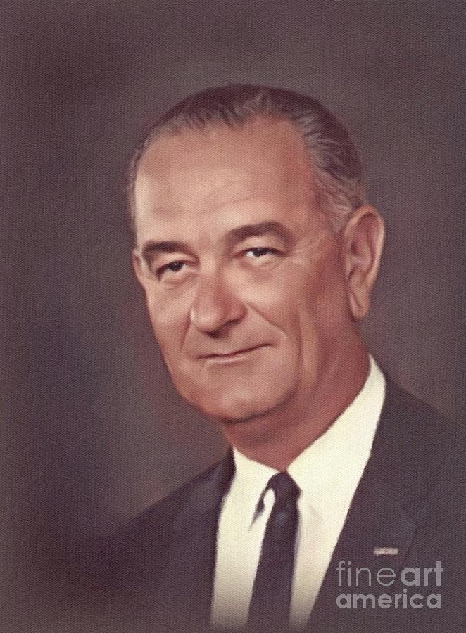 Lyndon B. Johnson, President Painting by John Springfield Fine Art