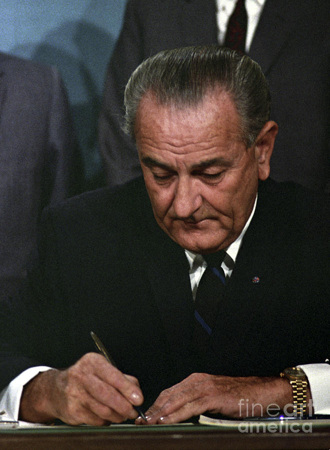 Lyndon Baines Johnson, 1967 Photograph by Granger