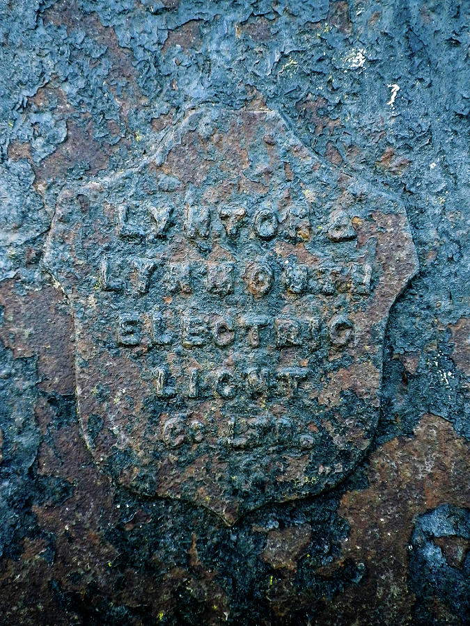 Lynton And Lynmouth Electric Light Co Ltd Nameplate Photograph