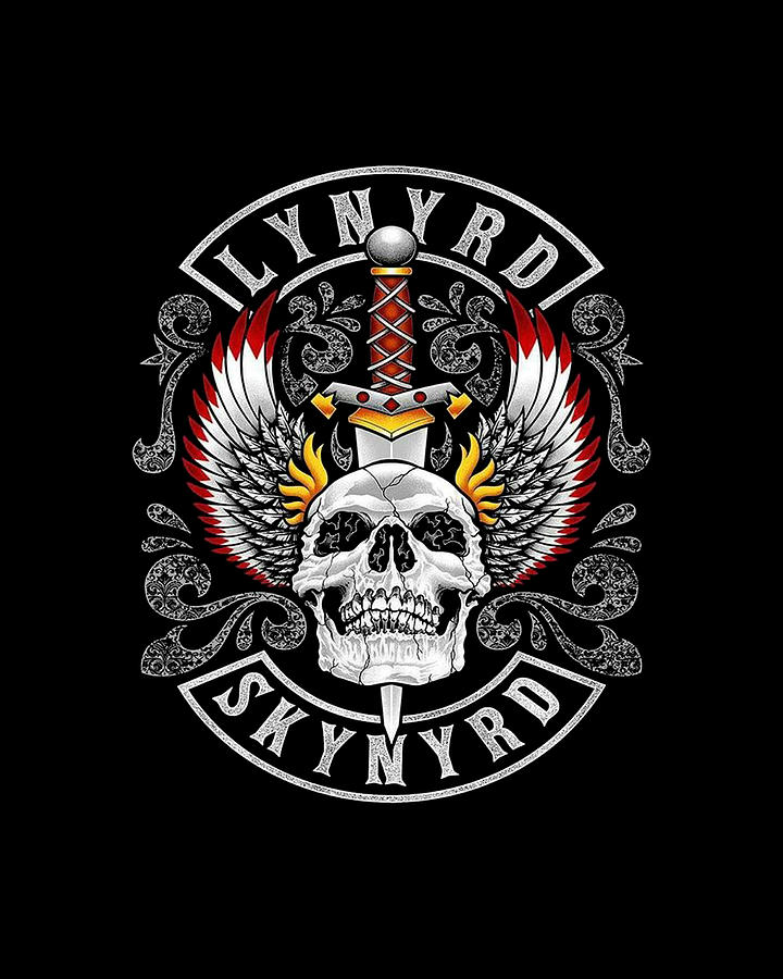 Lynyrd Skynyrd Skull Digital Art by Jasmine Adams - Fine Art America