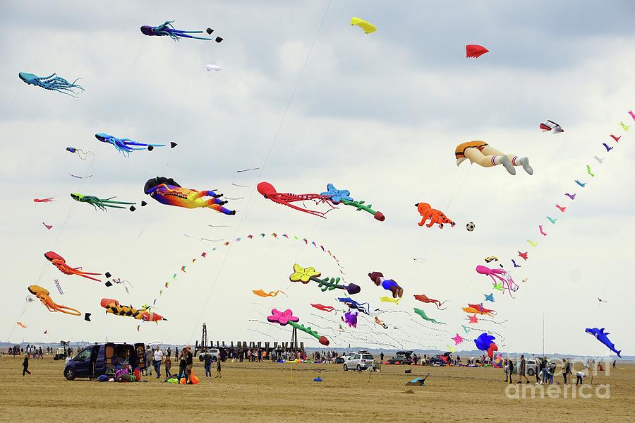 Lytham St. Annes kite festival. Photograph by David Birchall Fine Art