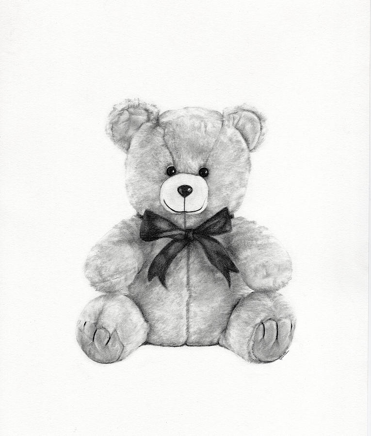 M. Teddy Bear Drawing by Geri Alva - Fine Art America