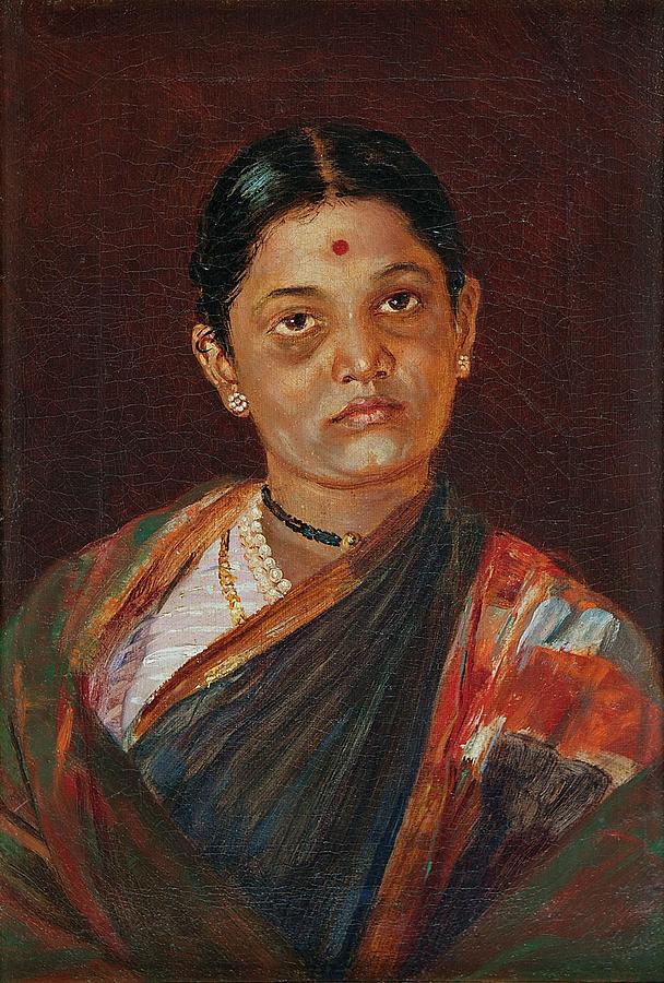 M V Dhurandhar Portrait of the Artist's Wife Painting by Description ...