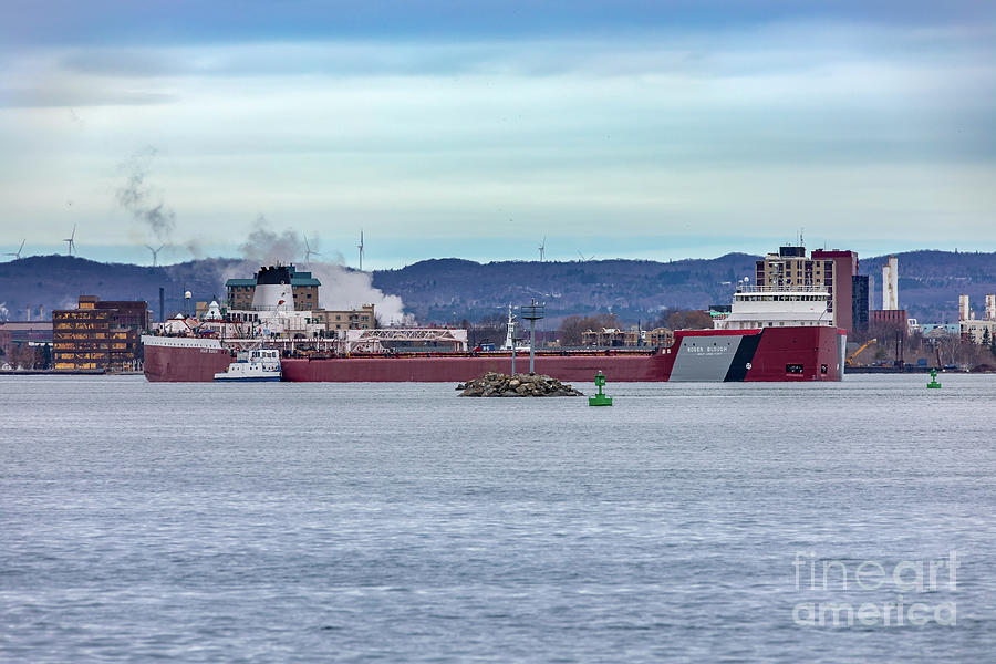 M/V Roger Blough Great Lakes Freighter-5109 Photograph by Norris Seward