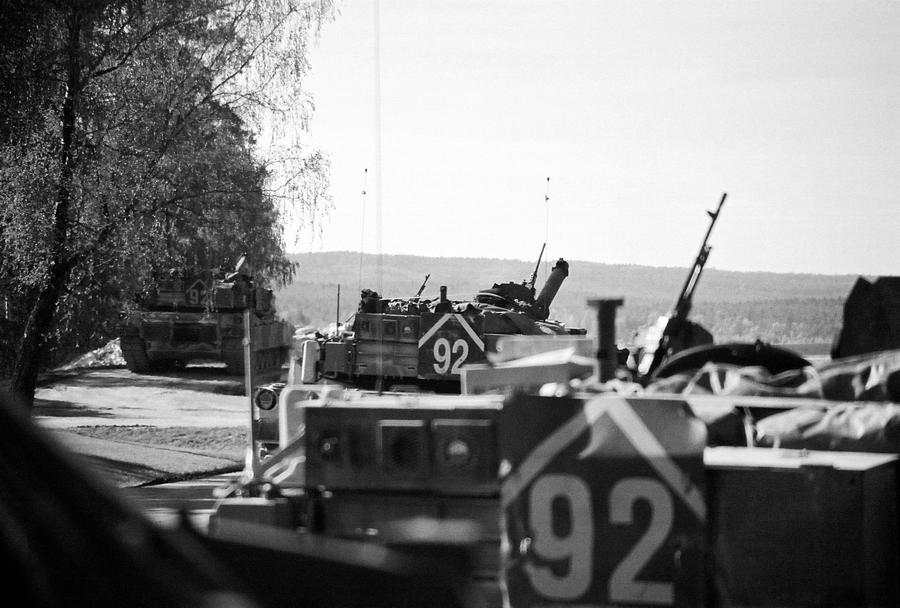 Crewmembers Refueling an M1 Abrams Tank Photograph by Arthur Swartwout -  Pixels