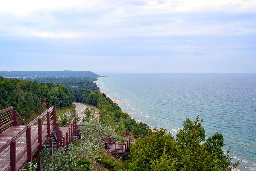 M22 Scenic Lake Michigan Overlook Photograph by Michelle Calkins M22 Scenic Lake Michigan Overlook Photograph by Michelle Calkins