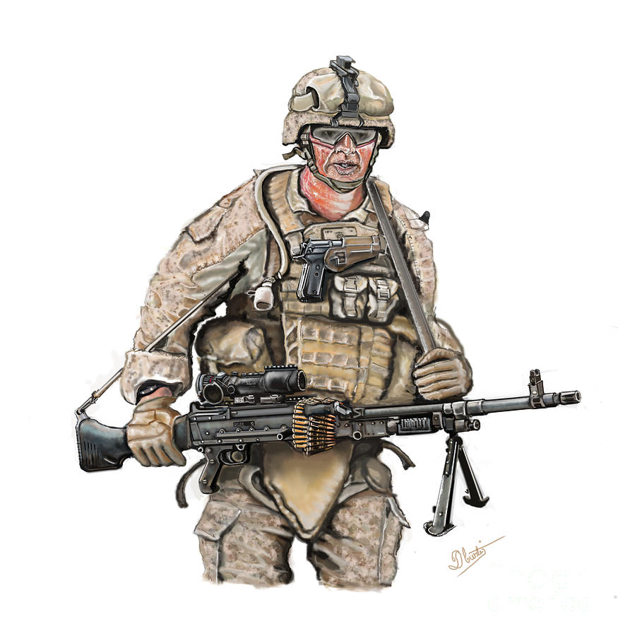 M240 Bravo Semper Fi Digital Art by David Curtis | Fine Art America