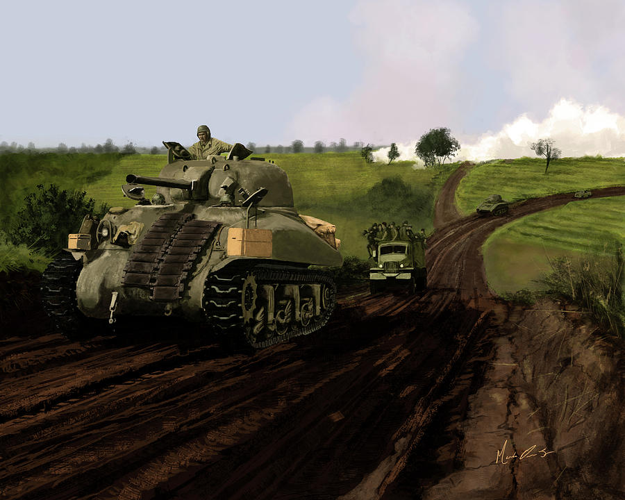 M4 Sherman Tank Digital Art by Mark Orr Jr | Pixels