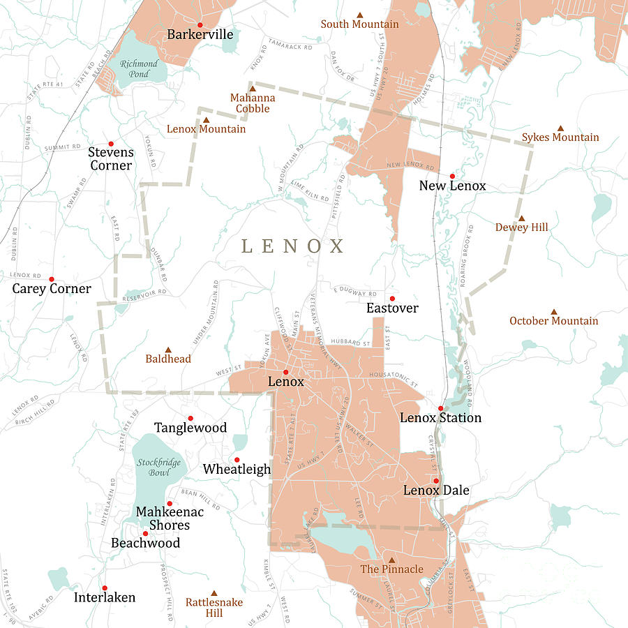 Lenox MA Map