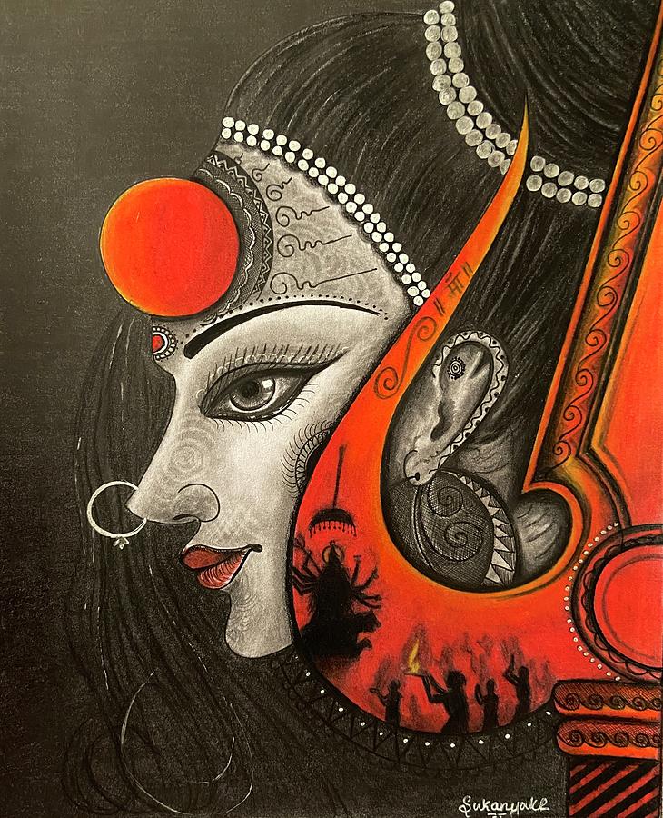 Maa Durga Drawing by GMCreations3 on DeviantArt