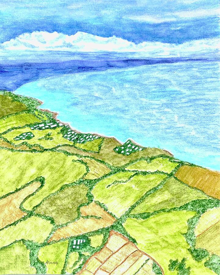 Maalaea Bay in Maui Painting by Kirsten Giving