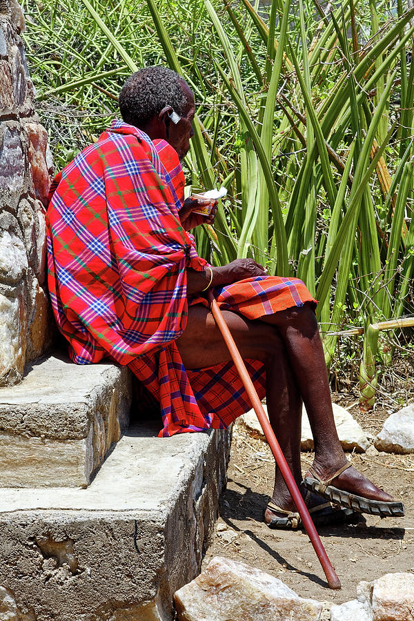 Maasai Man Photograph by Sally Weigand