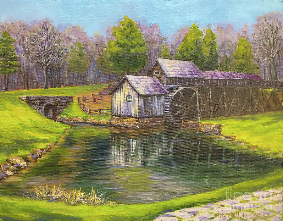 Mabrey Mill Painting by Sherrell Rodgers