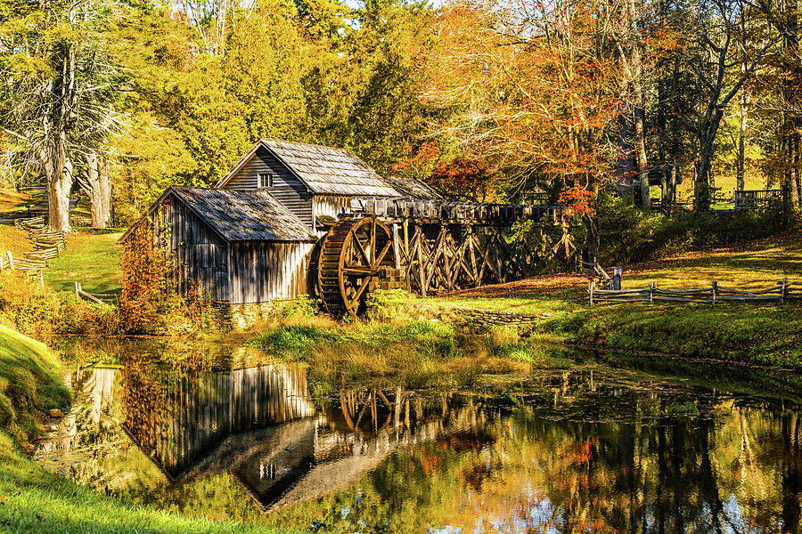 Mabry Mill In Autumn Photograph