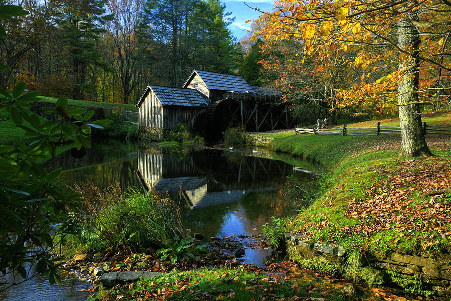 Mabry Mill in Autumn Photograph by Scott Cunningham