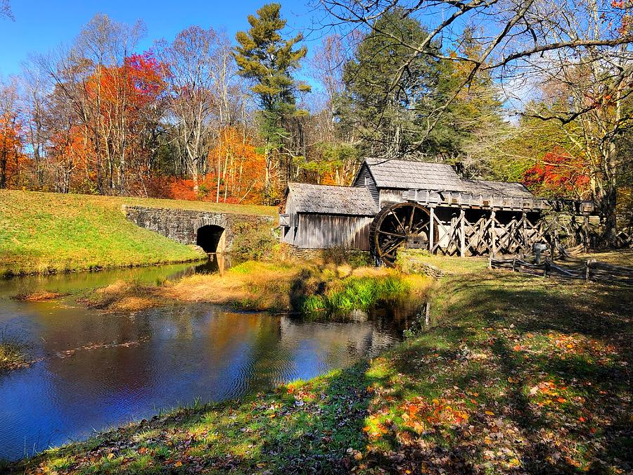 Mabry Mill in Fall Photograph by Anthony M Davis