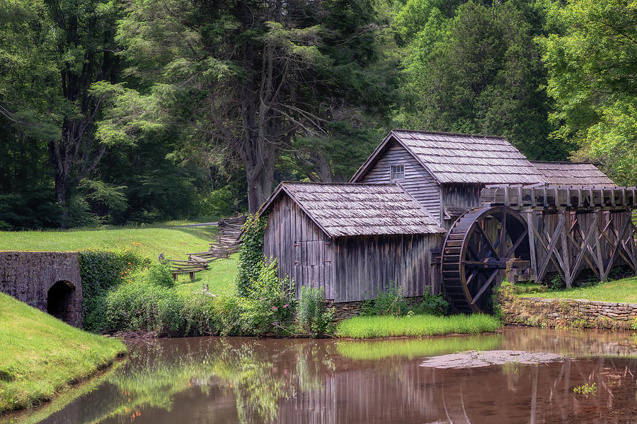 Mabry Mill in Summer - Blue Ridge Parkway Photograph by Susan Rissi Tregoning