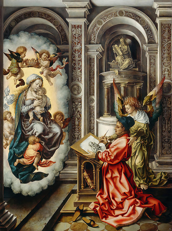 Mabuse St Luke Painting the Madonna Painting by Jan Gossaert