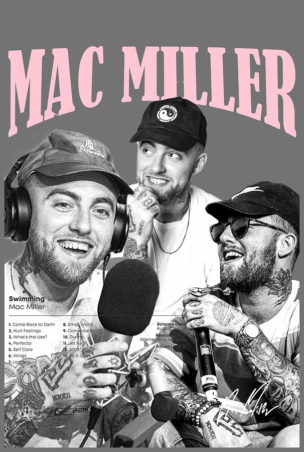 Mac Miller Crewneck Sweatshirt Mixed Media By Nguyen Canh Fine Art America