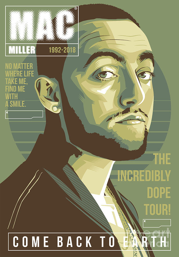 Mac Miller Digital Art by Warrock Design | Pixels