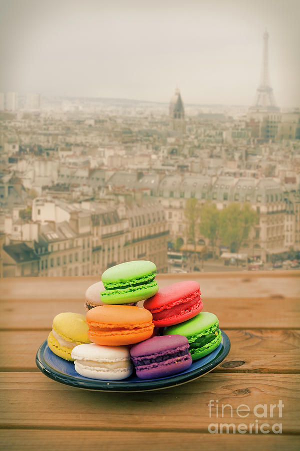 Macaroons on a plate Photograph by Stella Levi