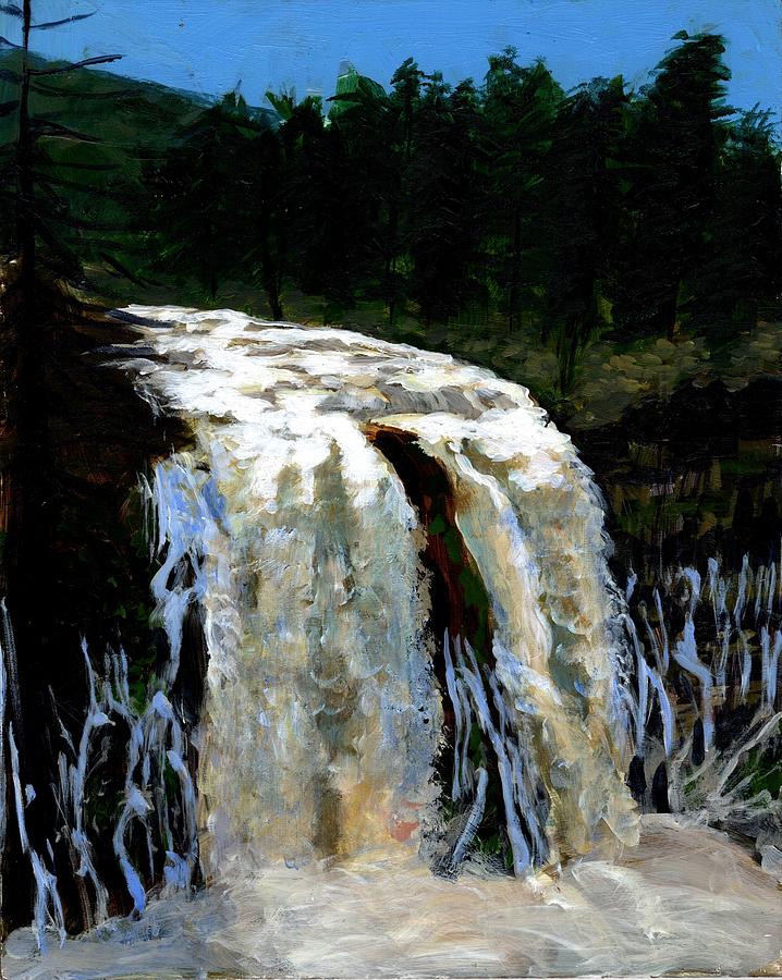 MacArthur-Burney Falls Painting by Alice Leggett