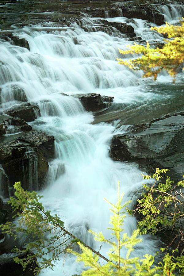 MacDonald Creek Falls, Glacier National Park Photograph by JustJeffAz Photography