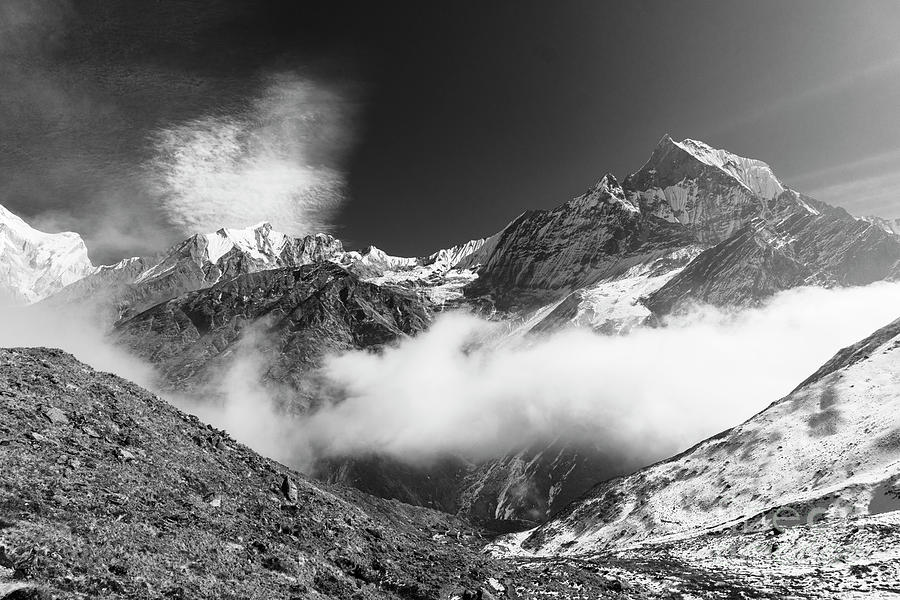 Machhapuchhre peak in the Himalaya in Nepal Photograph by Didier Marti ...