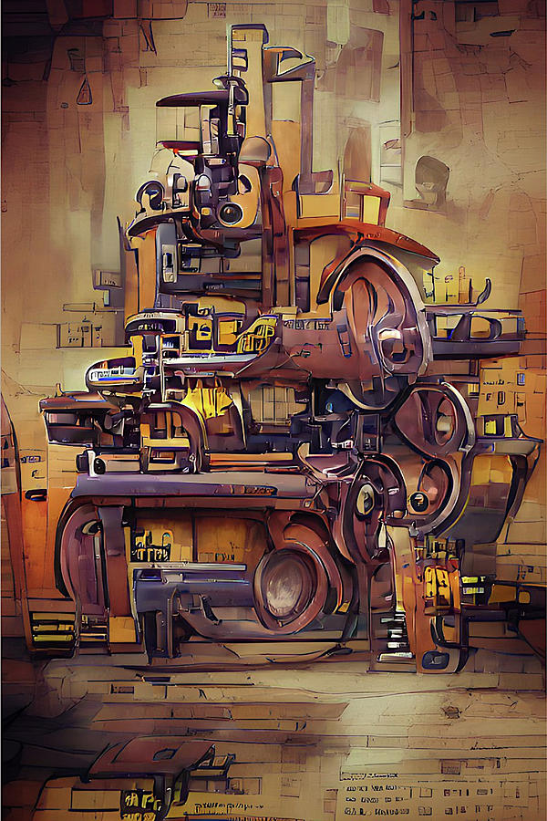 Machine 1 Digital Art by Richard Reeve