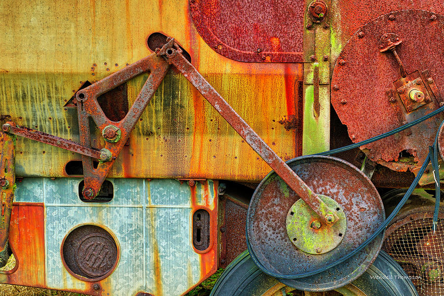 Old Rusty Combine Abstract Photograph by Wendell Thompson