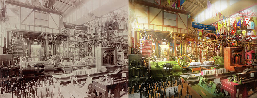 Machinist - The Ordinance Department 1893 - Side by Side Photograph by Mike Savad