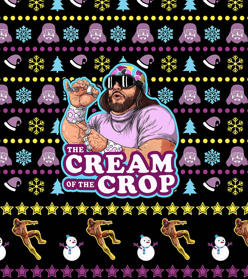 Macho Man Cream Of The Crop Transcript Macho Man Randy Savage Cream Of The Crop Purple Christmas Ugly Sweater