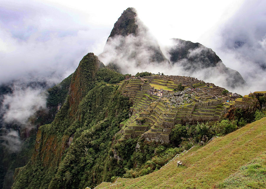 Machu Picchu On A Foggy Morning Photograph By Brian M Lumley - Fine Art ...