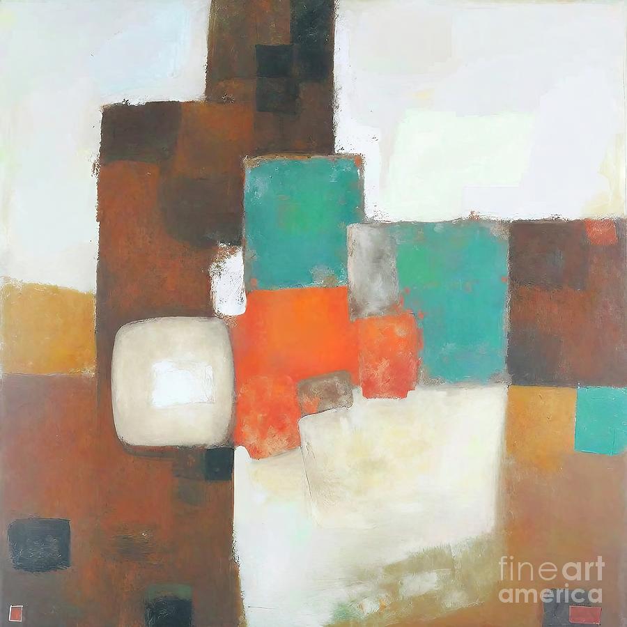 Abstract Painting - MACHU PICCHU Painting abstract art painting by N Akkash